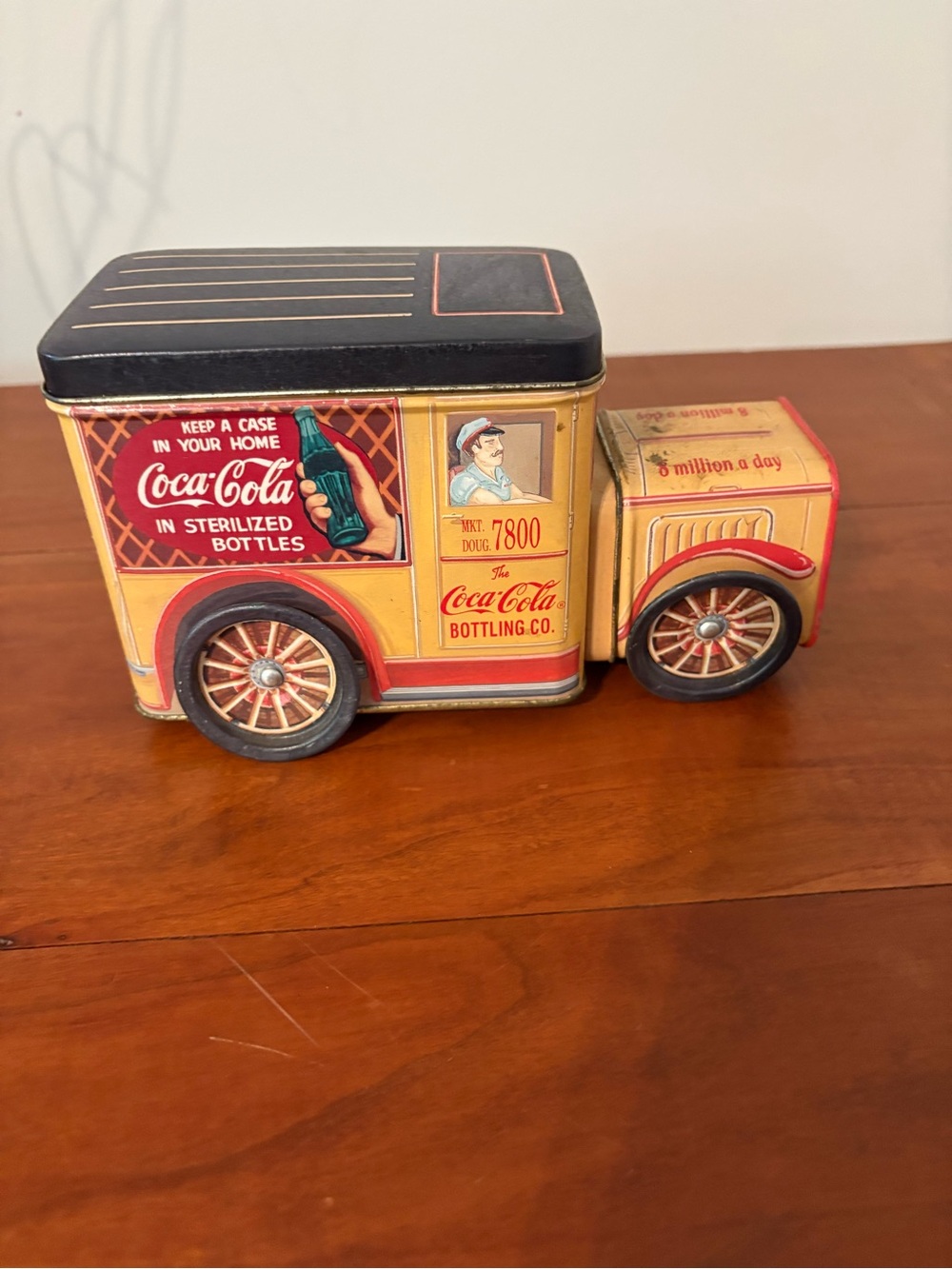 Vintage Coca-Cola Delivery Truck Tin & Bristol Ware Lady Trinket Tin Lot 1988